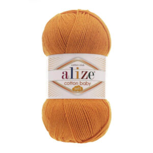 Пряжа для вязания ALIZE "COTTON BABY SOFT" (№37) Оранжевый