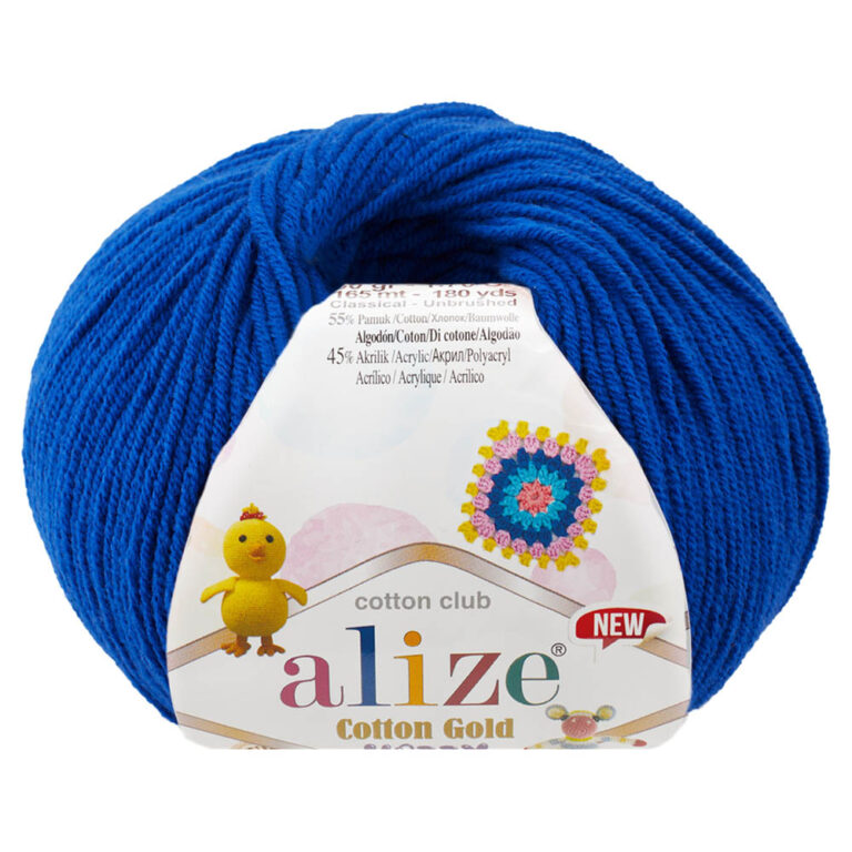Пряжа для вязания ALIZE COTTON GOLD HOBBY NEW (№141) Василек