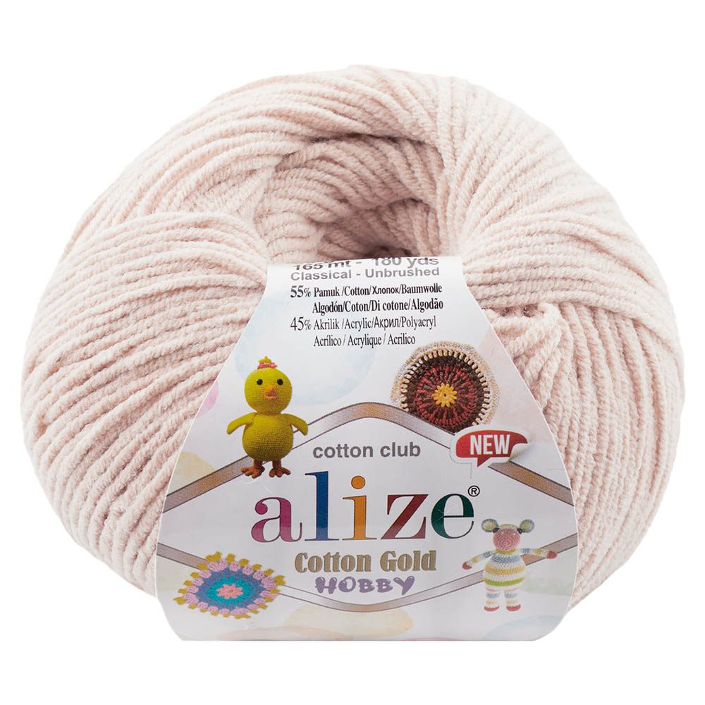 ALIZE COTTON GOLD HOBBY NEW 314 Пряжа для вязания ALIZE COTTON GOLD HOBBY NEW (№314) Светлая пудра