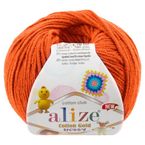 Пряжа для вязания ALIZE COTTON GOLD HOBBY NEW (№37) Оранжевый