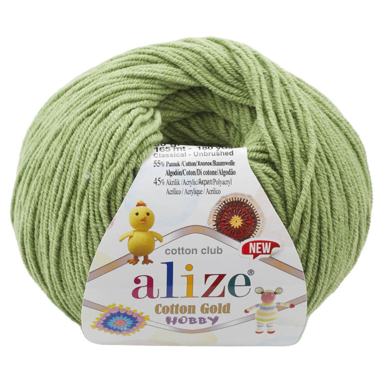 Пряжа для вязания ALIZE COTTON GOLD HOBBY NEW (№485) Сухая мята