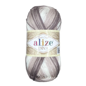 Пряжа для вязания ALIZE DIVA BATIK (№1815) Бежевый/белый