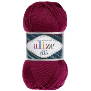 Пряжа для вязания ALIZE "DIVA PLUS" (№326) Темная фуксия