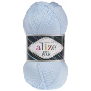 Пряжа для вязания ALIZE "DIVA PLUS" (№480) Св.голубой