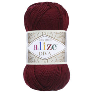 Пряжа для вязания ALIZE "DIVA PLUS" (№57) Бордовый