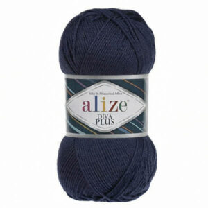 Пряжа для вязания ALIZE "DIVA PLUS" (№58) Т.синий