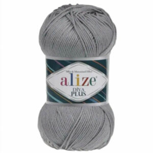 Пряжа для вязания ALIZE "DIVA PLUS" (№87) Угольно-серый