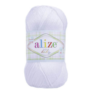 Пряжа для вязания ALIZE "DIVA BABY" (№55) Белый