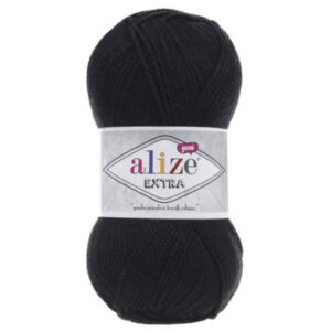 Пряжа для вязания ALIZE "EXTRA" (№60) Черный