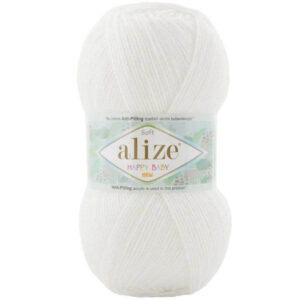 Пряжа для вязания ALIZE "HAPPY BABY NEW" (№55) Белый