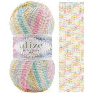 Пряжа для вязания ALIZE "HAPPY BABY NEW MULTI COLORS" (№52995) Принт