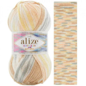 Пряжа для вязания ALIZE "HAPPY BABY NEW MULTI COLORS" (№52999) Принт