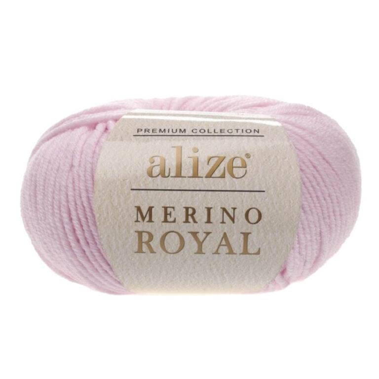 Пряжа для вязания ALIZE "MERINO ROYAL" (№31) Светло-розовый