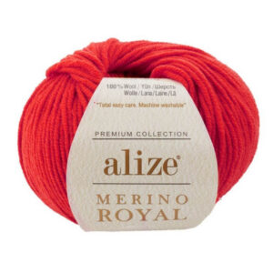 Пряжа для вязания ALIZE "MERINO ROYAL" (№56) Красный