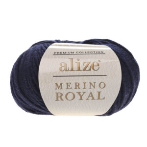 Пряжа для вязания ALIZE "MERINO ROYAL" (№58) Синий