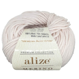 Пряжа для вязания ALIZE "MERINO ROYAL" (№67) Молочно-бежевый