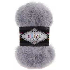 Пряжа для вязания ALIZE "MOHAIR CLASSIC" (№21) Серый