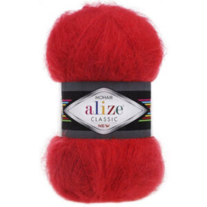 Пряжа для вязания ALIZE "MOHAIR CLASSIC" (№56) Красный