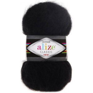 Пряжа для вязания ALIZE "MOHAIR CLASSIC" (№60) Черный