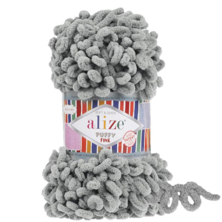 Пряжа для вязания ALIZE "PUFFY FINE" (№302) Серый