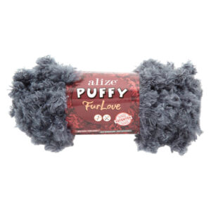 Пряжа для вязания ALIZE "PUFFY FURLOVE" (№87) Серый