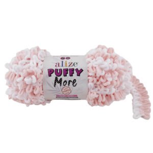 Пряжа для вязания ALIZE "PUFFY MORE" (№6272) Розовый/белый