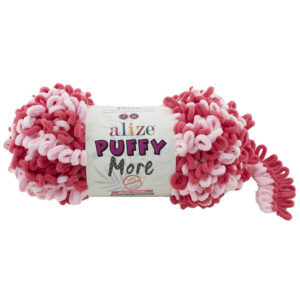 Пряжа для вязания ALIZE "PUFFY MORE" (№6274) Малиновый/светло-розовый