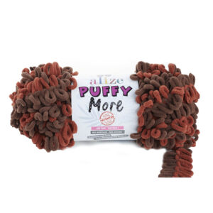 Пряжа для вязания ALIZE "PUFFY MORE" (№6290) Терракот/коричневый