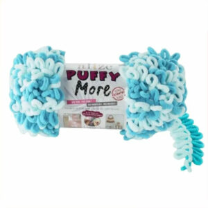 Пряжа для вязания ALIZE "PUFFY MORE" (№6409) Белый/голубой