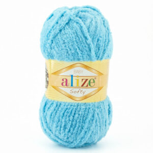 Пряжа для вязания ALIZE "SOFTY" (№128) Голубая бирюза
