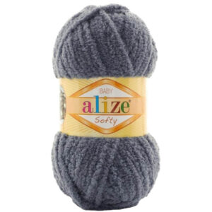 Пряжа для вязания ALIZE "SOFTY" (№87) Угольно-серый