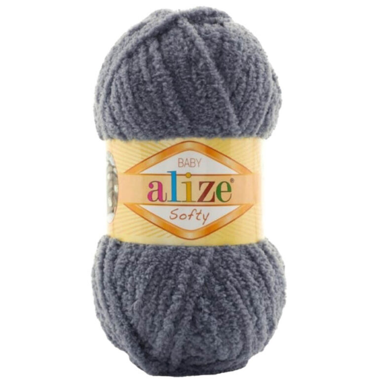Пряжа для вязания ALIZE "SOFTY" (№87) Угольно-серый