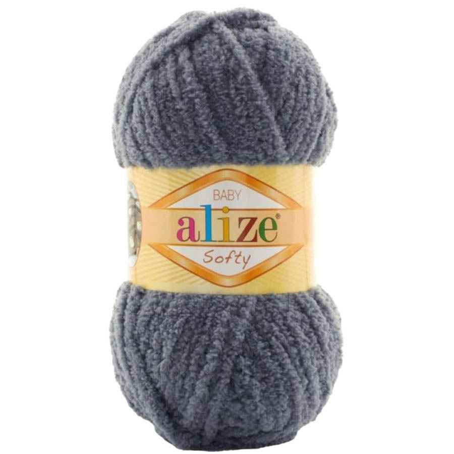 ALIZE SOFTY 87 Пряжа для вязания ALIZE "SOFTY" (№87) Угольно-серый