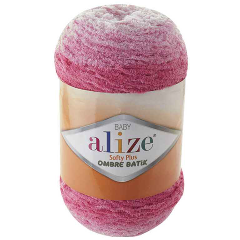 Пряжа для вязания ALIZE "SOFTY PLUS OMBRE BATIK" (№7283) Розовый