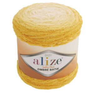 Пряжа для вязания ALIZE "SOFTY PLUS OMBRE BATIK" (№7285) Желтый