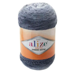 Пряжа для вязания ALIZE "SOFTY PLUS OMBRE BATIK" (№7288) Серый