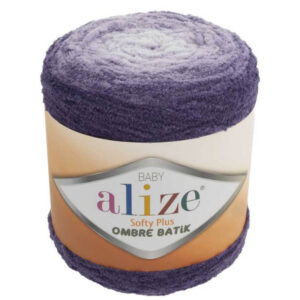 Пряжа для вязания ALIZE "SOFTY PLUS OMBRE BATIK" (№7298) Сиреневый