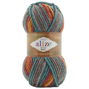 Пряжа для вязания ALIZE "SUPERLANA MAXI BATIK" (№7830) Принт