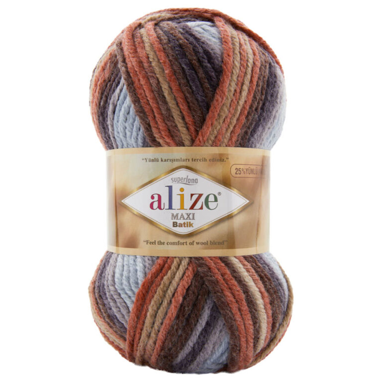 Пряжа для вязания ALIZE "SUPERLANA MAXI BATIK" (№7942) Принт