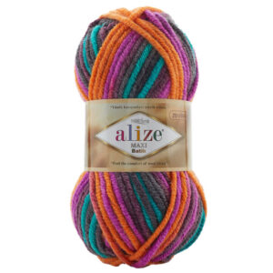 Пряжа для вязания ALIZE "SUPERLANA MAXI BATIK" (№8025) Принт