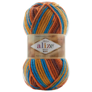 Пряжа для вязания ALIZE "SUPERLANA MAXI BATIK" (№8026) Принт