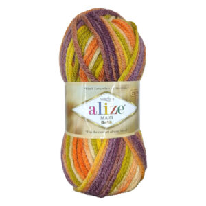 Пряжа для вязания ALIZE "SUPERLANA MAXI BATIK" (№8027) Принт