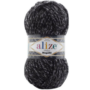 Пряжа для вязания ALIZE "SUPERLANA MEGAFIL" (№600) Антрацитовый жаспе