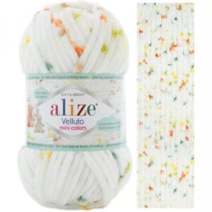 Пряжа для вязания ALIZE "VELLUTO MINI COLORS" (№8107) Принт