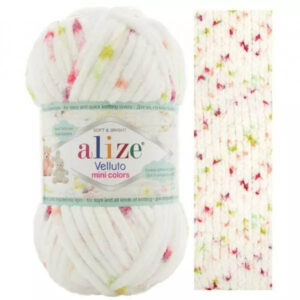 Пряжа для вязания ALIZE "VELLUTO MINI COLORS" (№8114) Принт