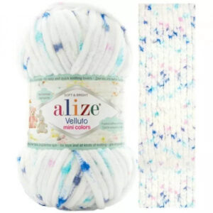 Пряжа для вязания ALIZE "VELLUTO MINI COLORS" (№8117) Принт