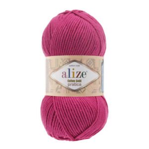 Пряжа для вязания ALIZE "COTTON GOLD PRATICA" (№149) Фуксия