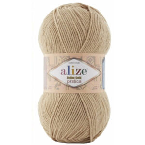 Пряжа для вязания ALIZE "COTTON GOLD PRATICA" (№262) Кофе с молоком