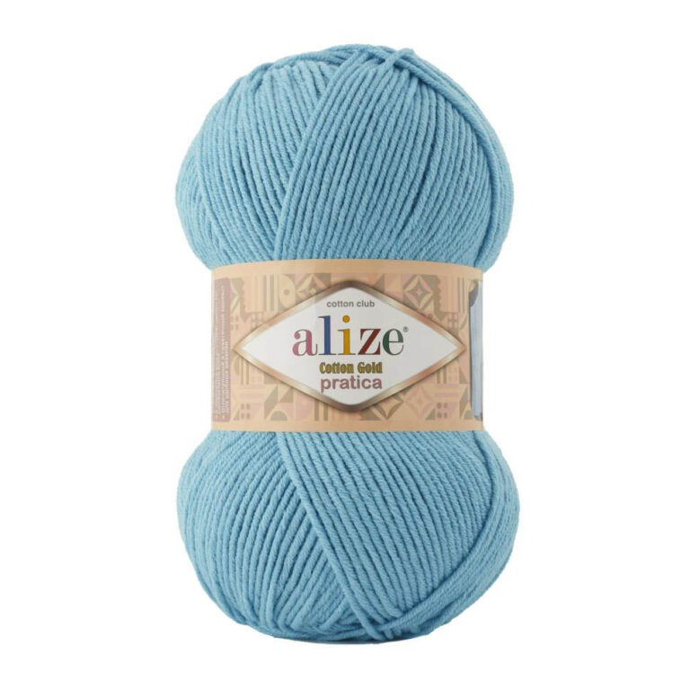 Пряжа для вязания ALIZE "COTTON GOLD PRATICA" (№287) Бирюзовый