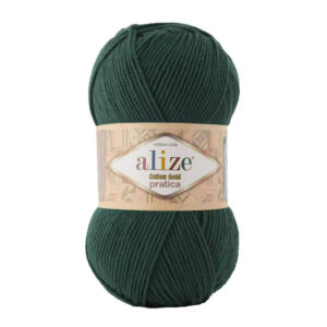 Пряжа для вязания ALIZE "COTTON GOLD PRATICA" (№426) Темно-зеленый